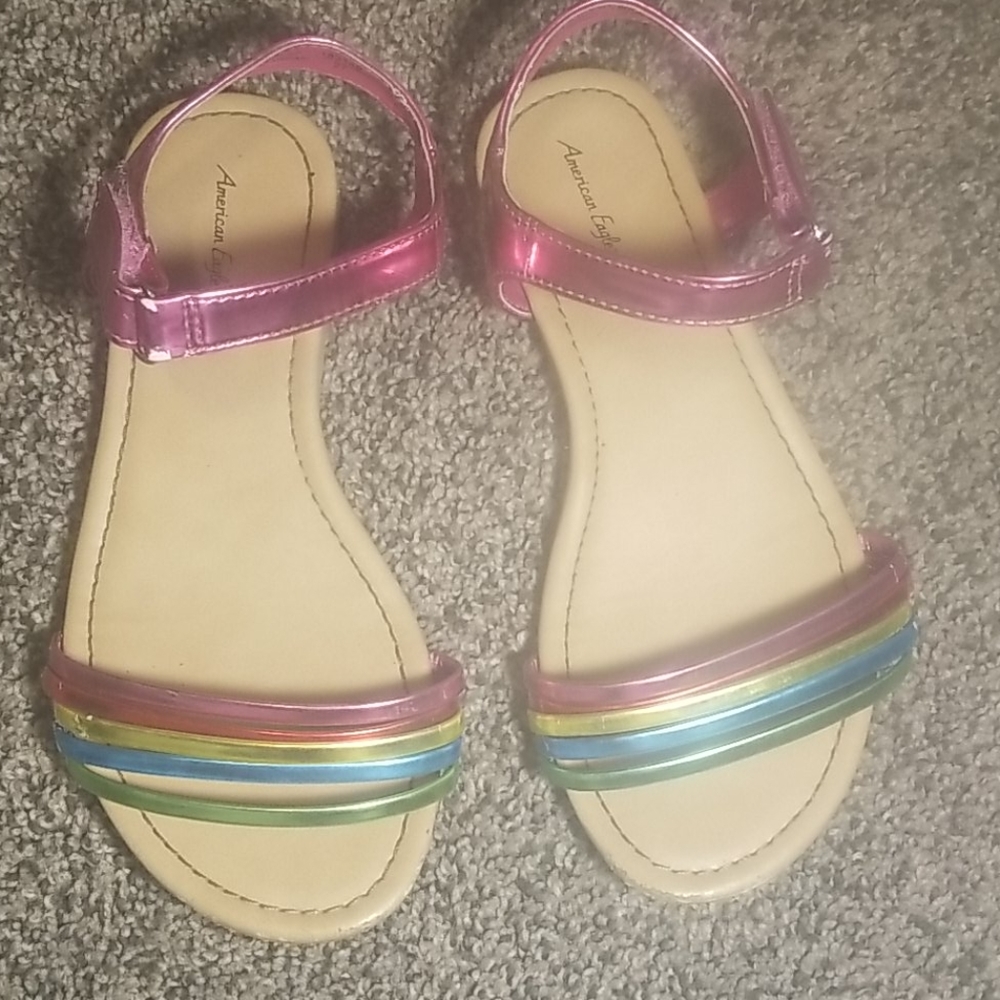 Size 13 Girls American Eagle Rainbow Sandals